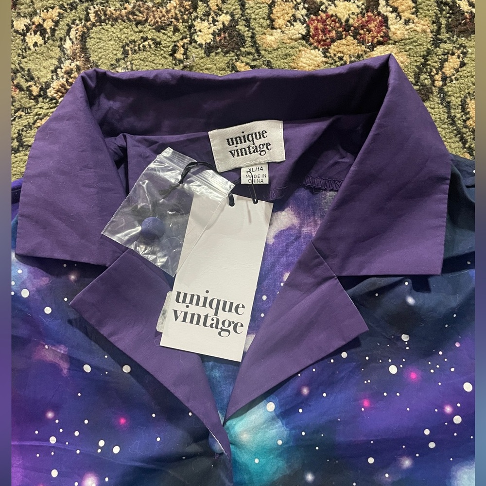 Unique Vintage Alexis Galaxy Print Swing Dress NWT - Picture 5 of 9